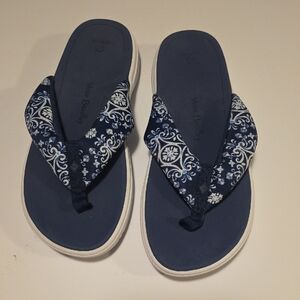 Vera Bradley Women's Blue Patterned Sandals